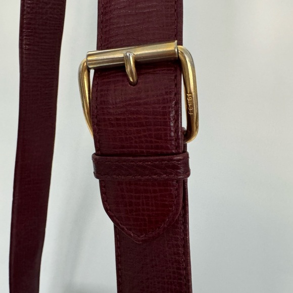 Fendi Vintage Crossbody Bag Bordeaux 1925 Stamp - Picture 10 of 15